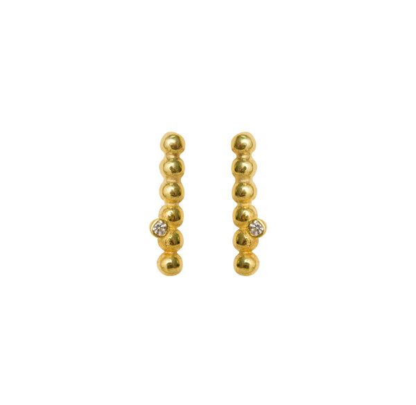 Simplicity  Spheres Zircon Stud Earrings