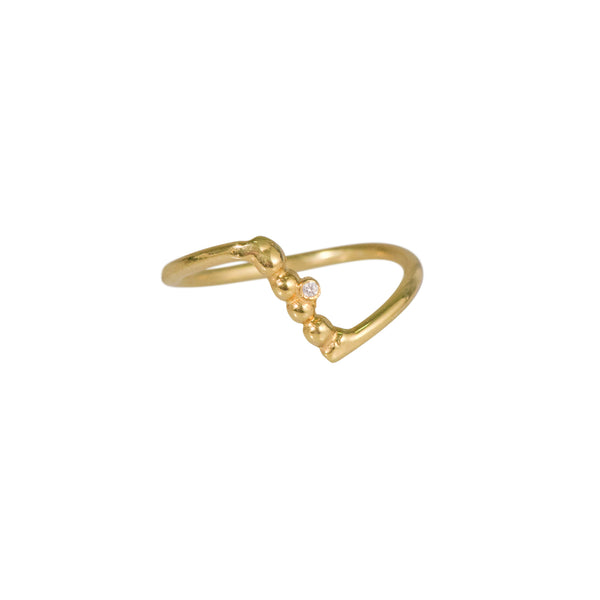 Simplicity Spheres Zircon Ring