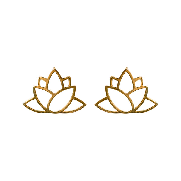 Lotus  Flower Before Bloom  Big Earrings