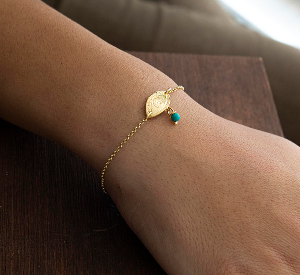 Fylaxto Tyrquoise Chain Bracelet