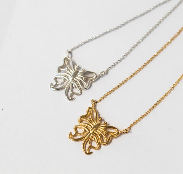 Butterfly Curve Chain Necklace