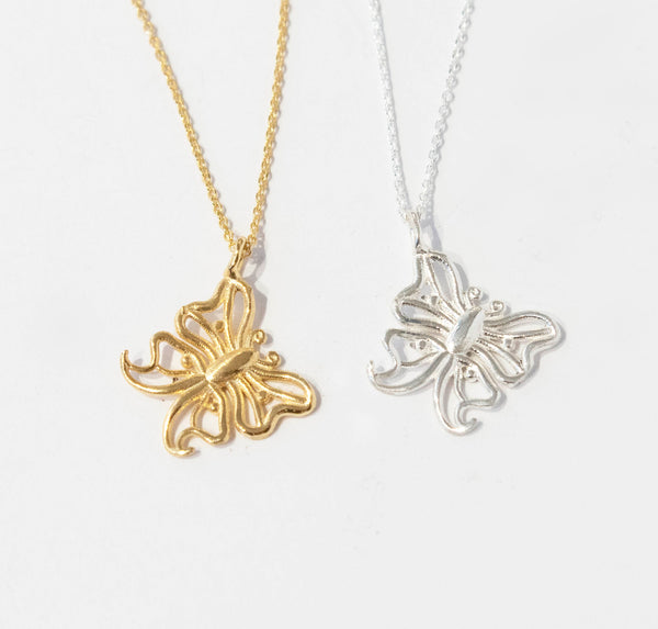 Butterfly Small Curved Chain Necklace