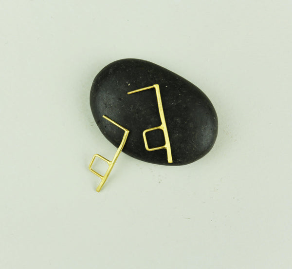 Bauhaus Rectangle Stud Earrings