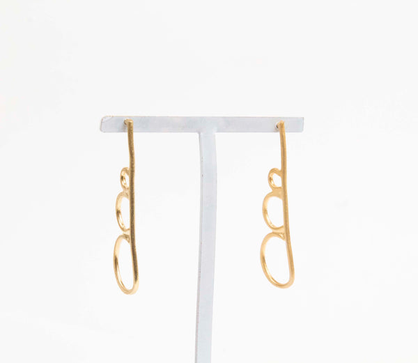 Bauhaus Triple Circle Stud Earrings