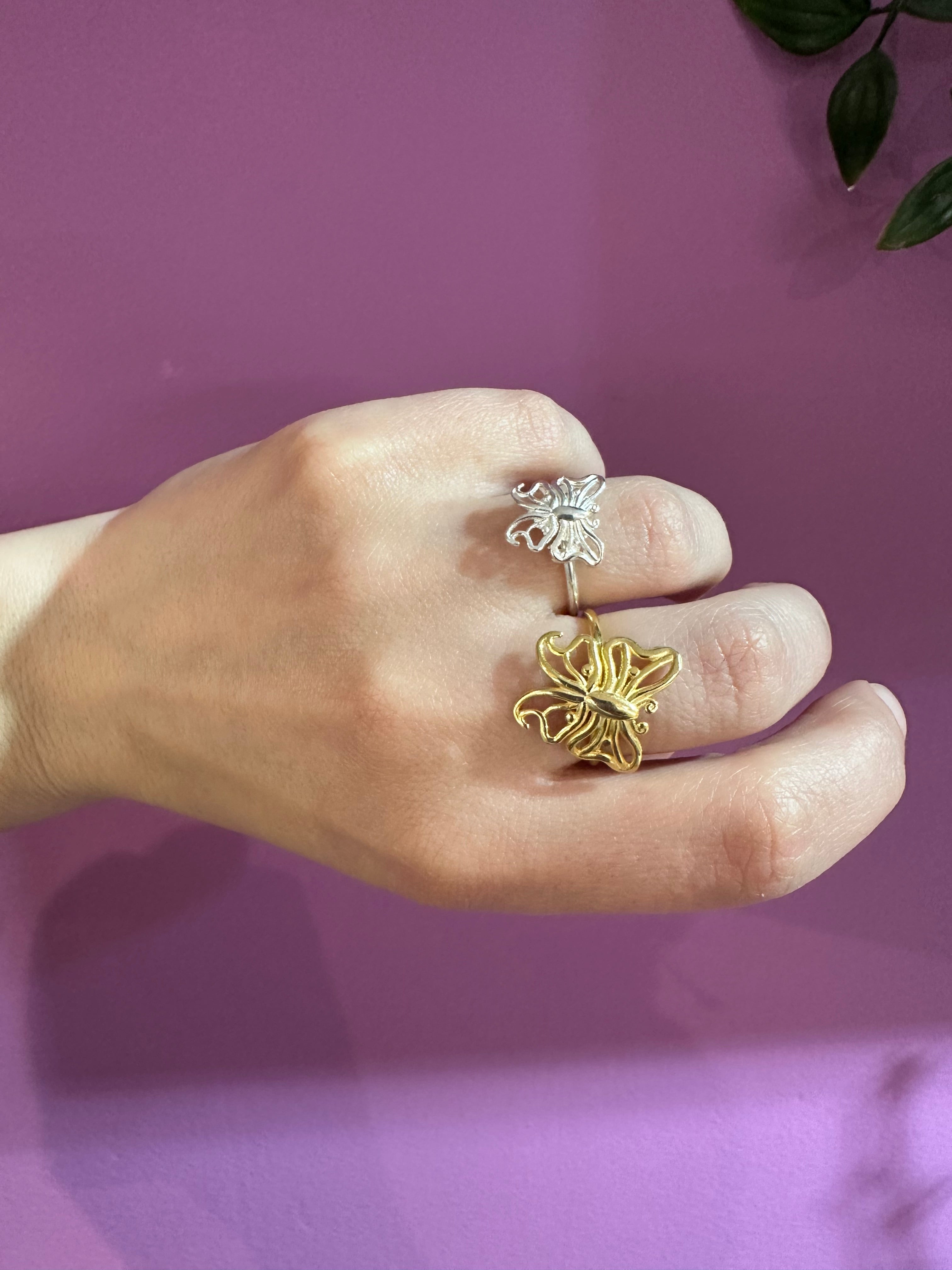 Butterfly Big Curved Ring