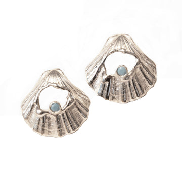 Σκουλαρίκι Τιρκουάζ σε Σχήμα Κοχυλιού