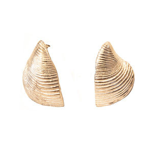 Shell Big Half Scallop Earrings