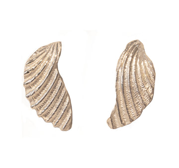 Shell Big Half Grainy Earrings