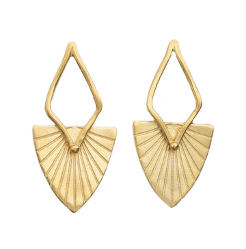 Retro Lotus Dynamic Edgy Earrings