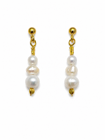 Pearl Trinity Earrings