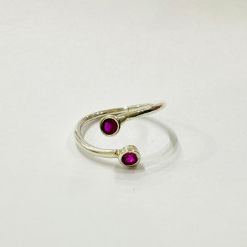 Simplicity Open Ring with Zircon stones