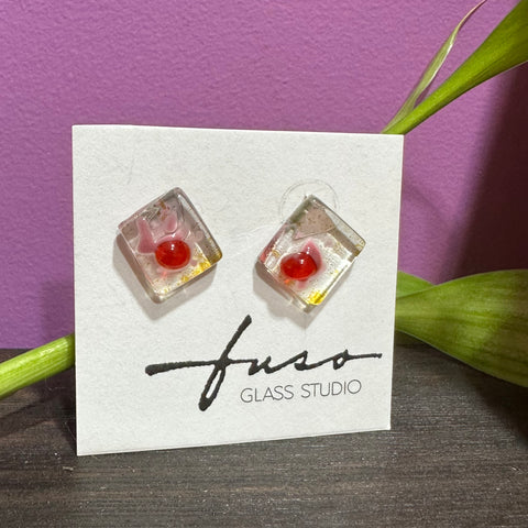 Red Pink Yellow Earrings