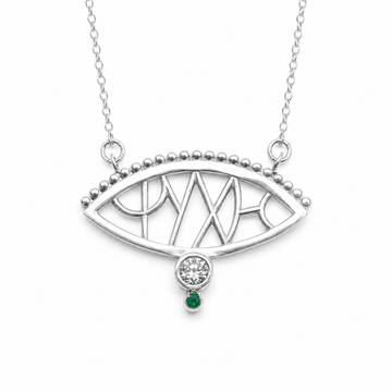 Psixi Big Necklace with Zircon Stones