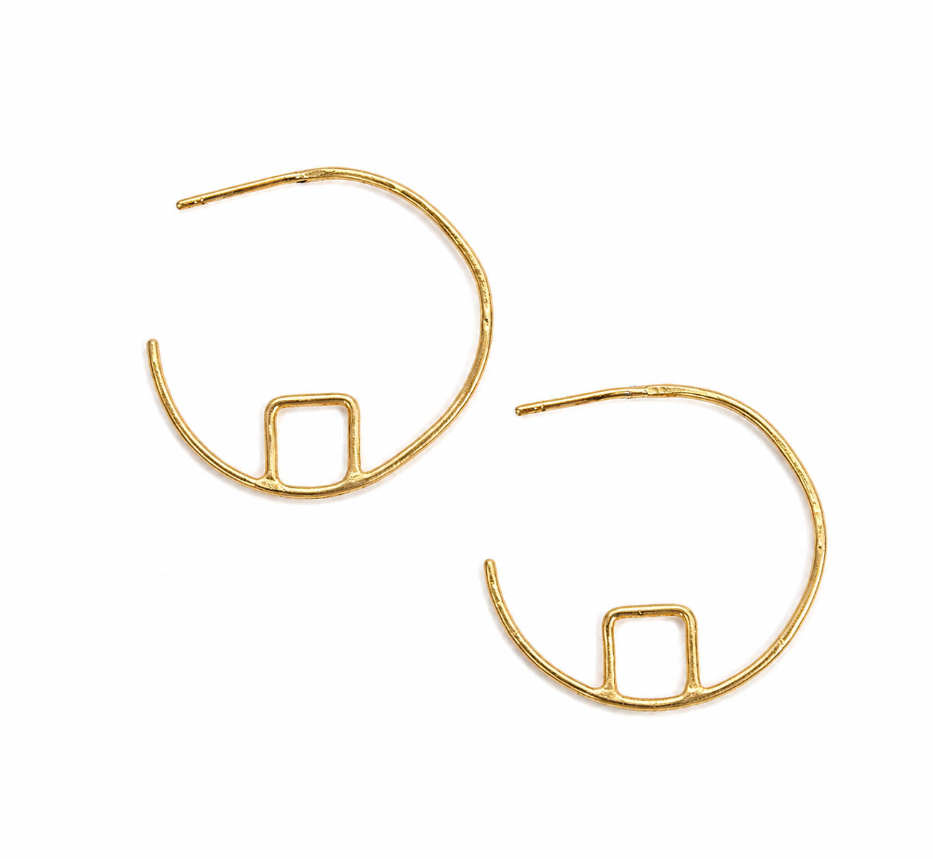 Bauhaus Rectangle Hoops Earrings