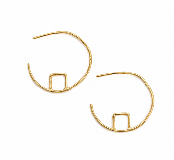 Bauhaus Rectangle Hoops Earrings