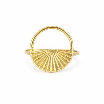 Retro Lotus The Circle Sunset Ring