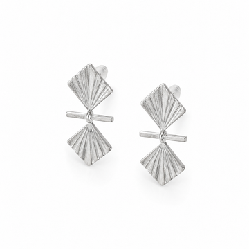 Retro Lotus Sui Generis Rectangle Earrings