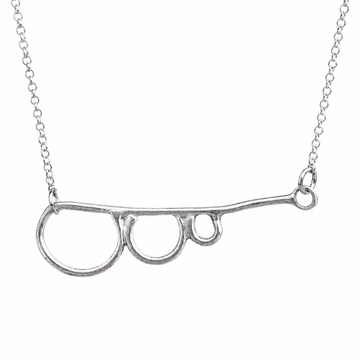 Bauhaus  Escalated Circles Minimal Necklace