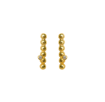 Simplicity  Spheres Zircon Stud Earrings