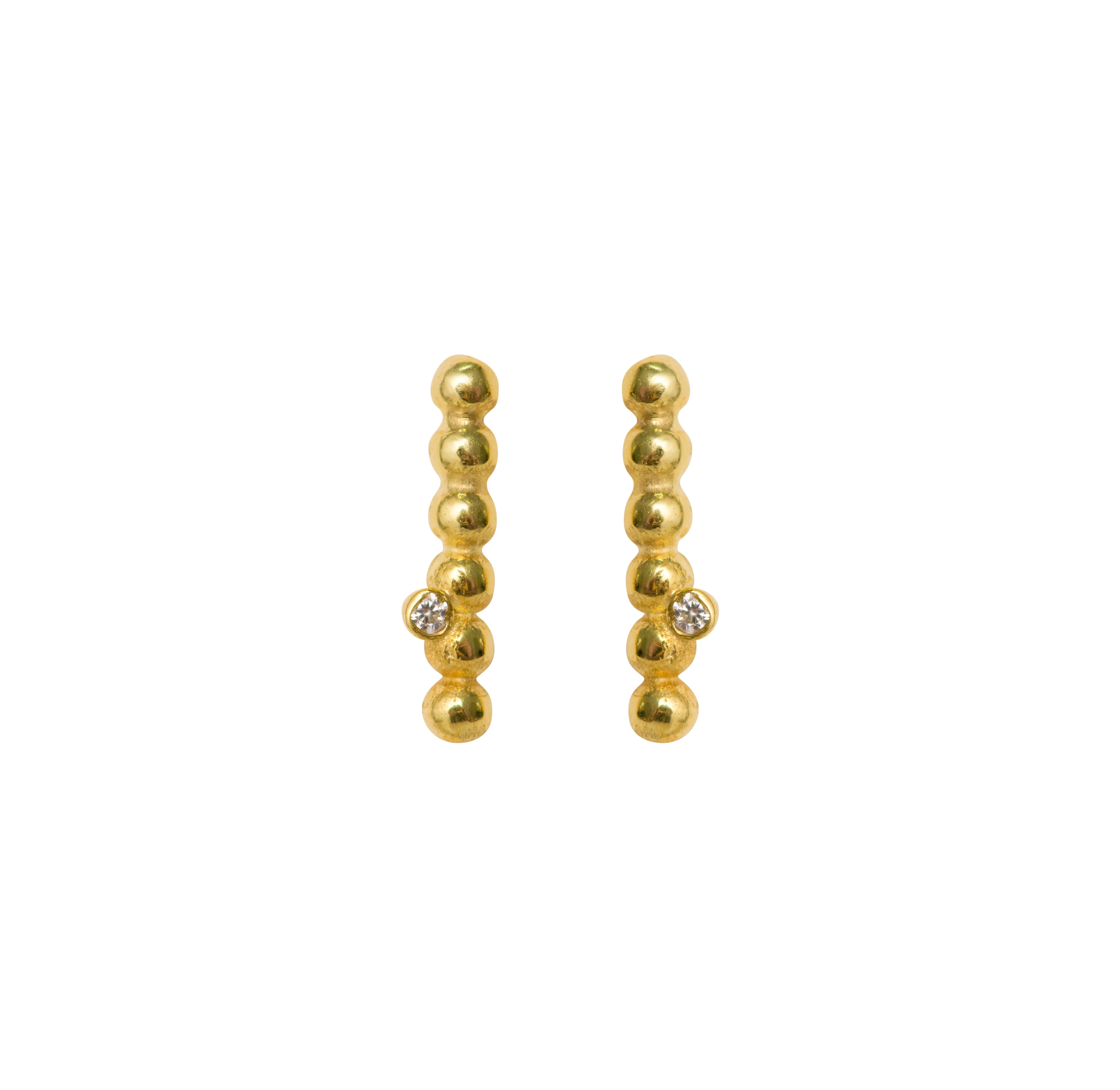 Simplicity  Spheres Zircon Stud Earrings