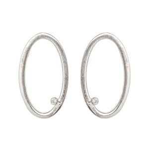 Simplicity Oval Zircon Stud Earrings