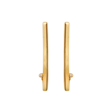 Simplicity Line Zircon Stud Earrings