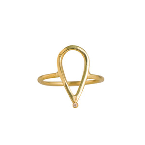 Simplicity Drop Zircon Ring
