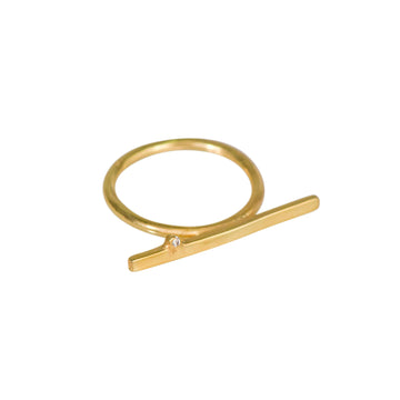 Simplicity Line Zircon Ring