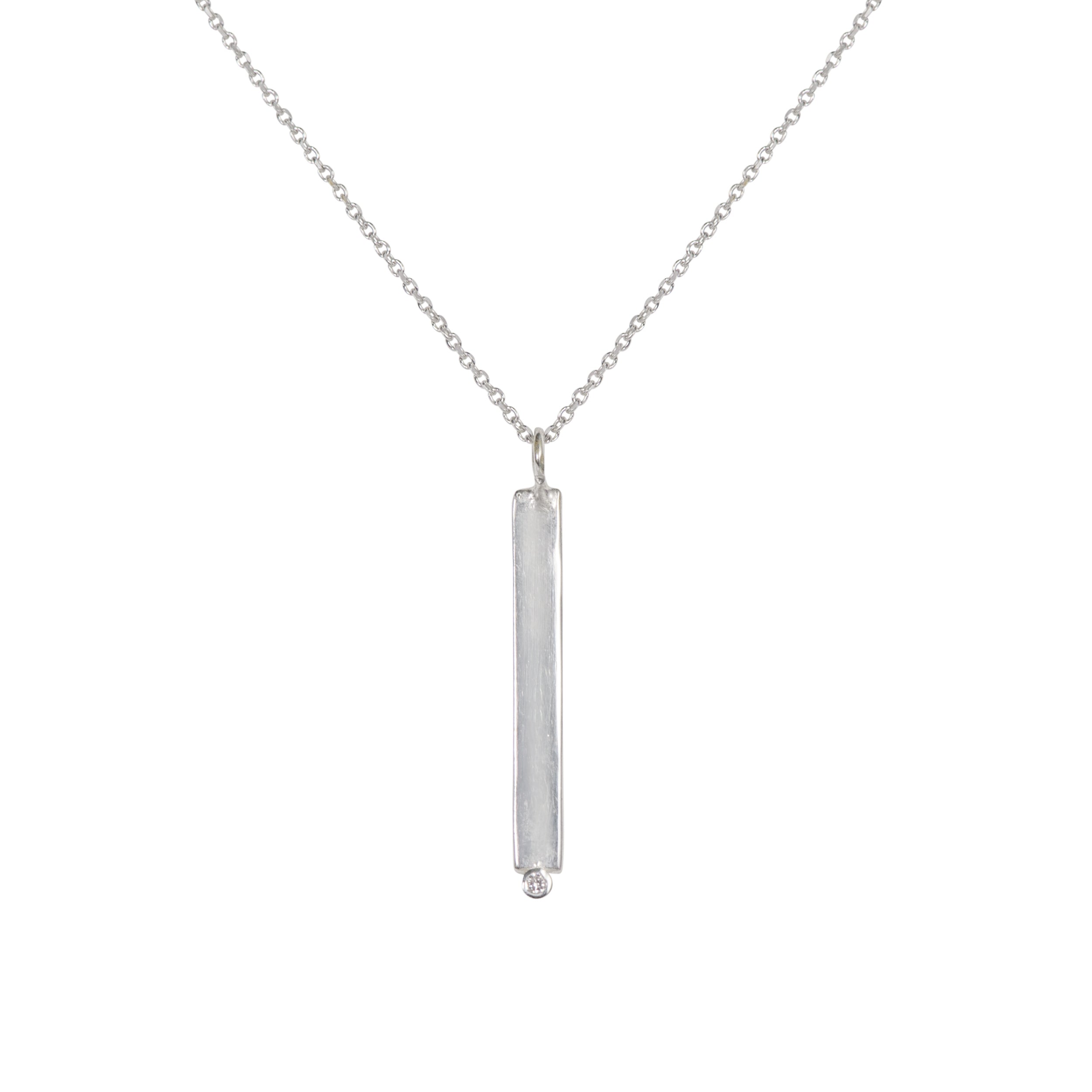 Simplicity Line Zircon Necklace