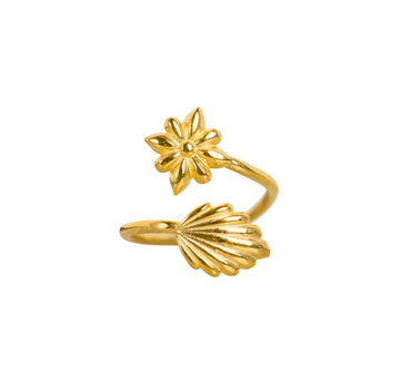 Butterfly Flower Open Ring