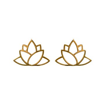 Lotus  Flower Before Bloom  Big Earrings