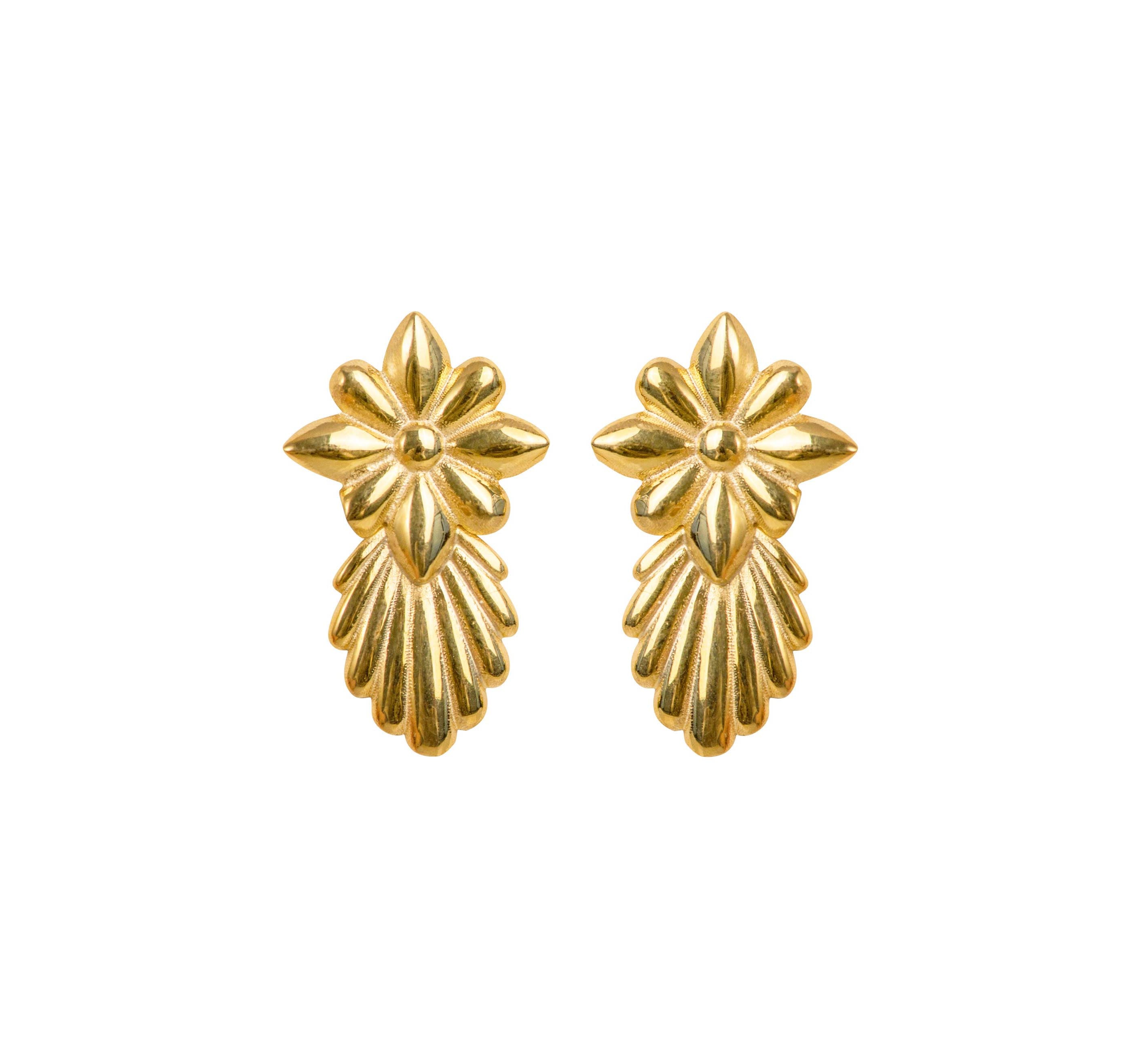 Butterfly  Big Flower Earrings