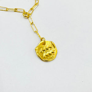 Aquarius Zodiac Bold Necklace