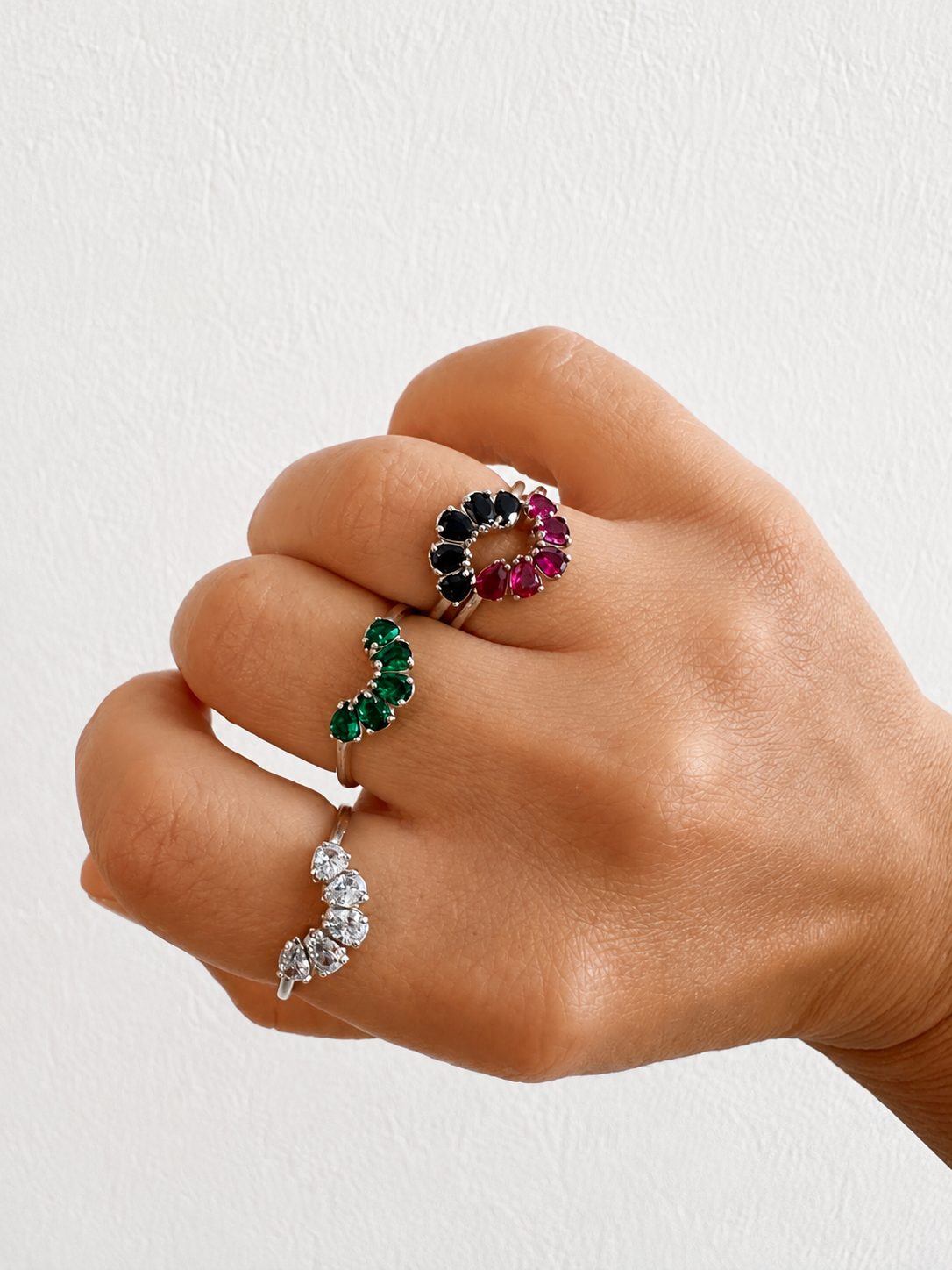 Smile Drop Zircon Stones Ring