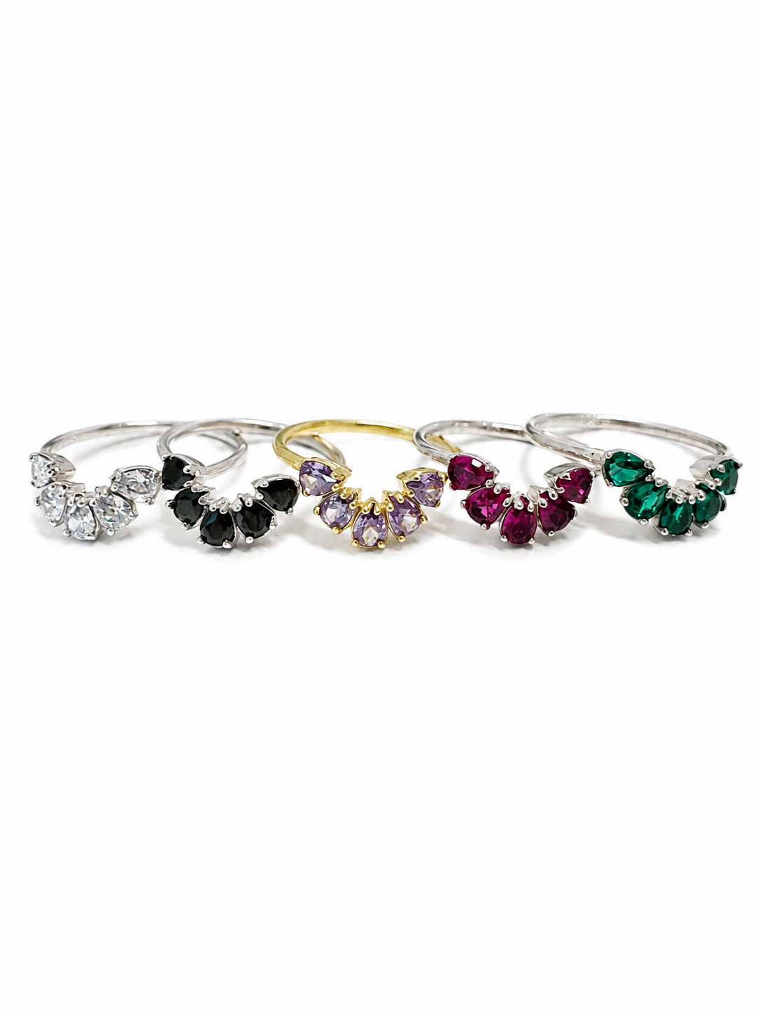 Smile Drop Zircon Stones Ring
