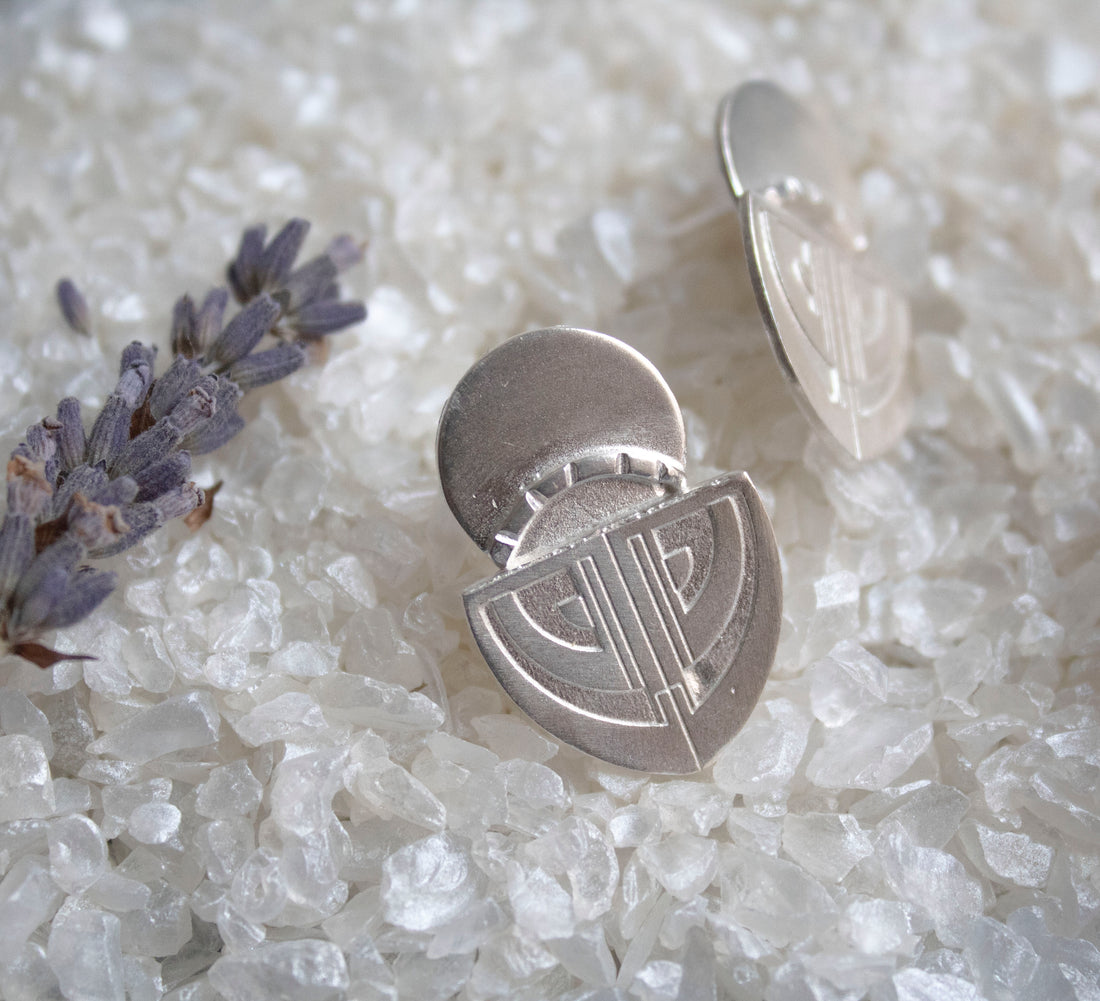 Art Deco Vintage Shape Stud Earrings