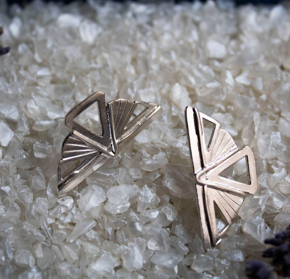 Art Deco Butterfly Stud Earrings