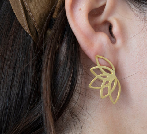 lotus earrings