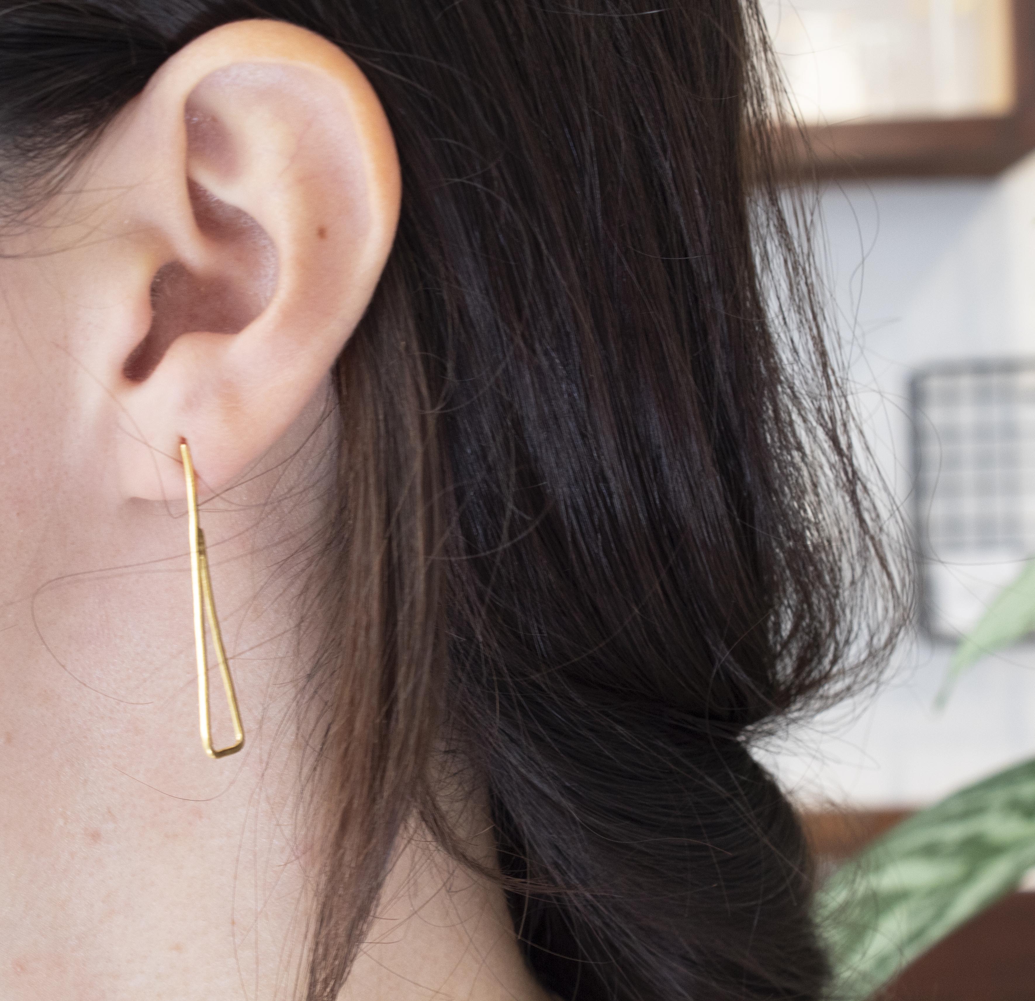 Bauhaus Right Triangle Stud Earrings