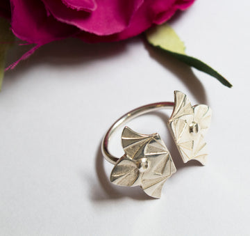 Art Deco Flower Open Ring