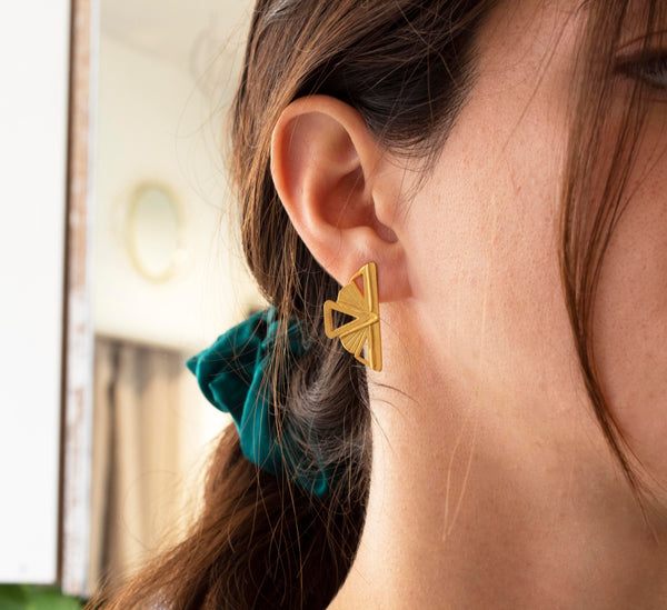 Art Deco Butterfly Stud Earrings