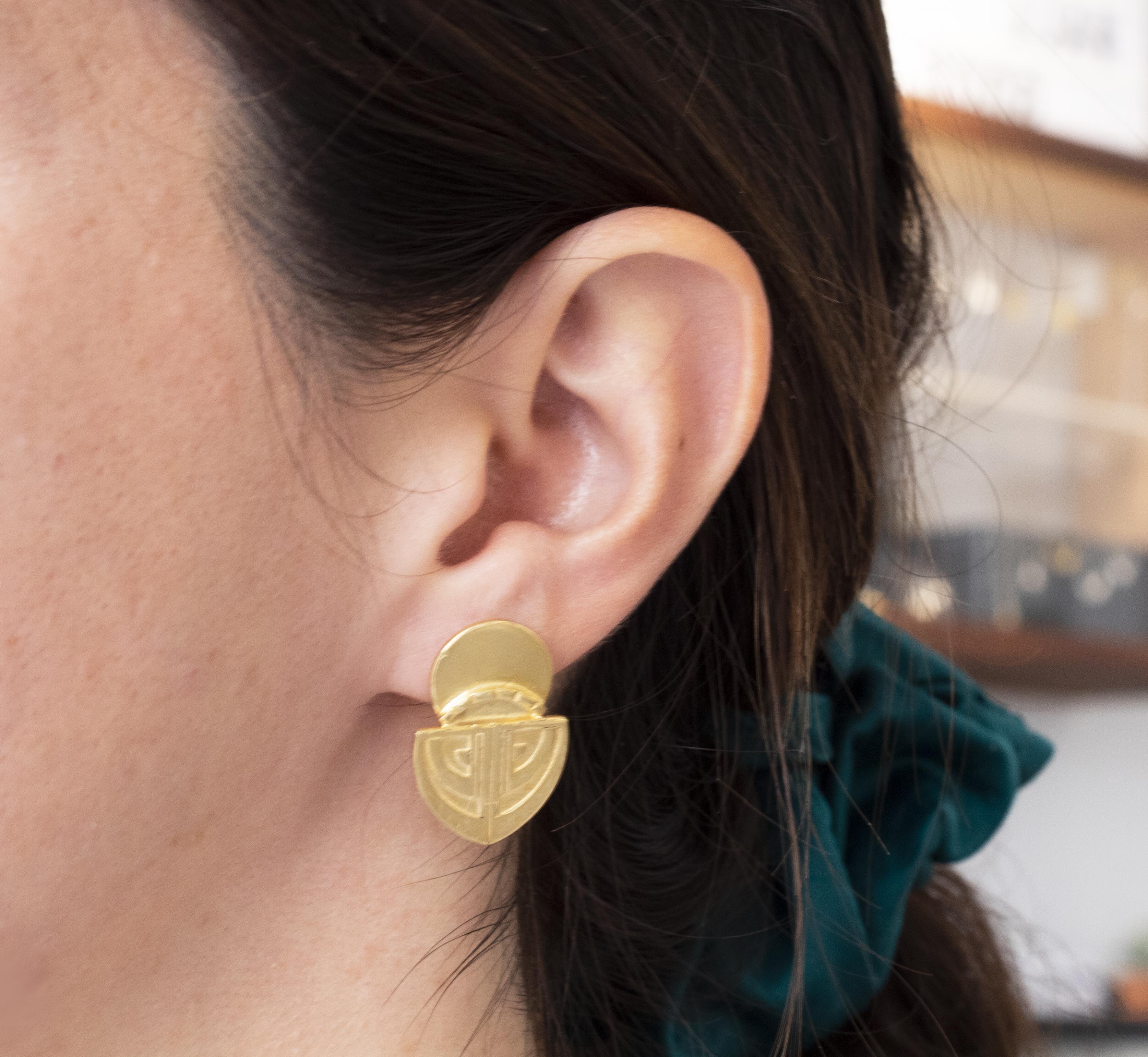 Art Deco Vintage Shape Stud Earrings