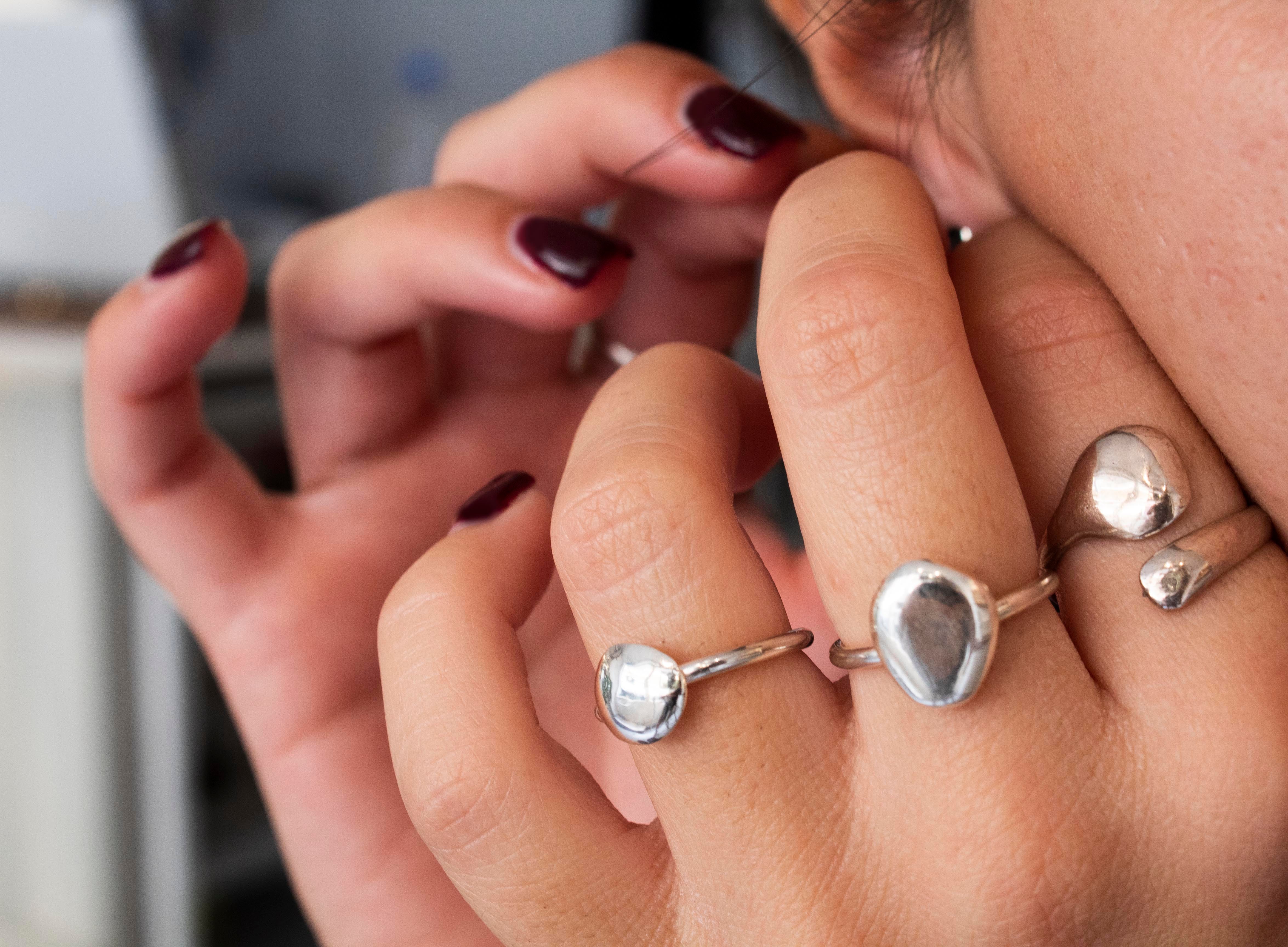 Pebble Oval Adjustable Ring