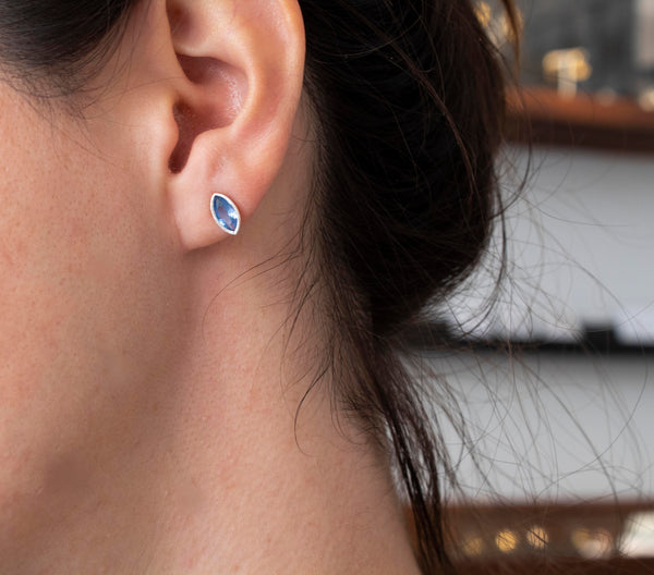 Marquise Blue  Stud Earrings