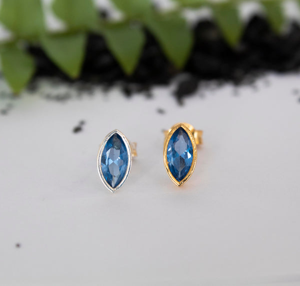 Marquise Blue  Stud Earrings