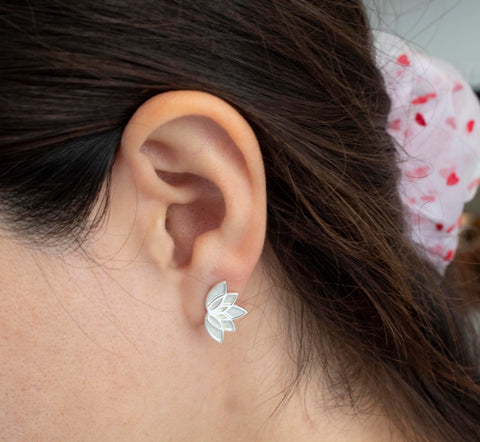 Lotus Flower First Bloom SmallStud Earrings