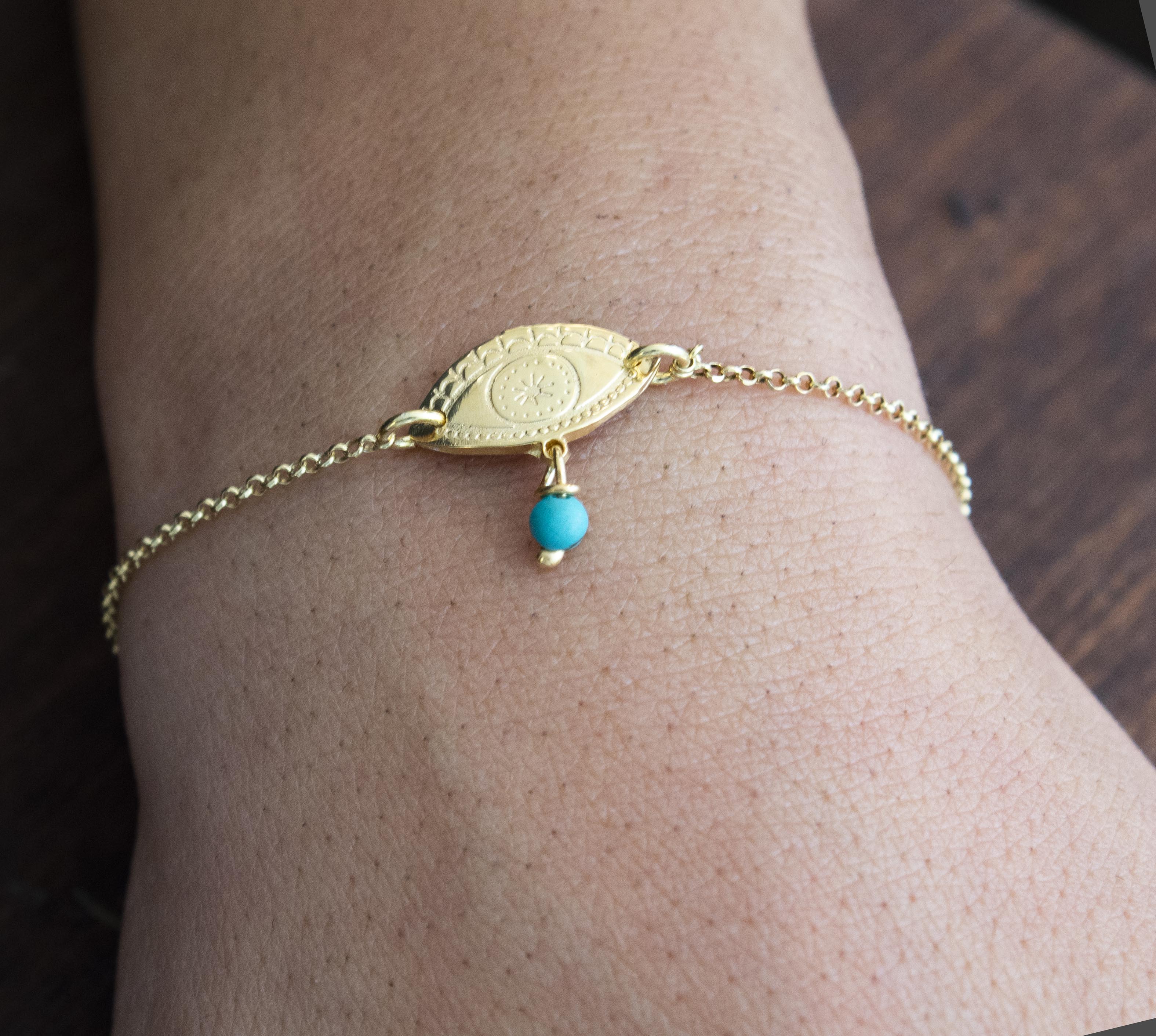 Fylaxto Tyrquoise Chain Bracelet