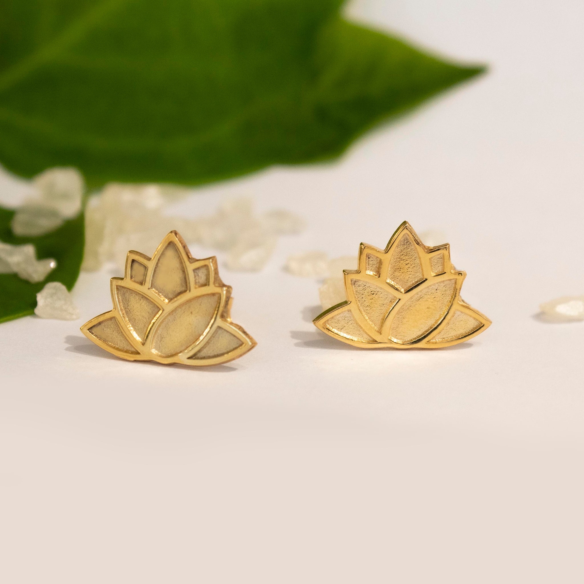 Lotus Flower Before Bloom Small Stud Earrings