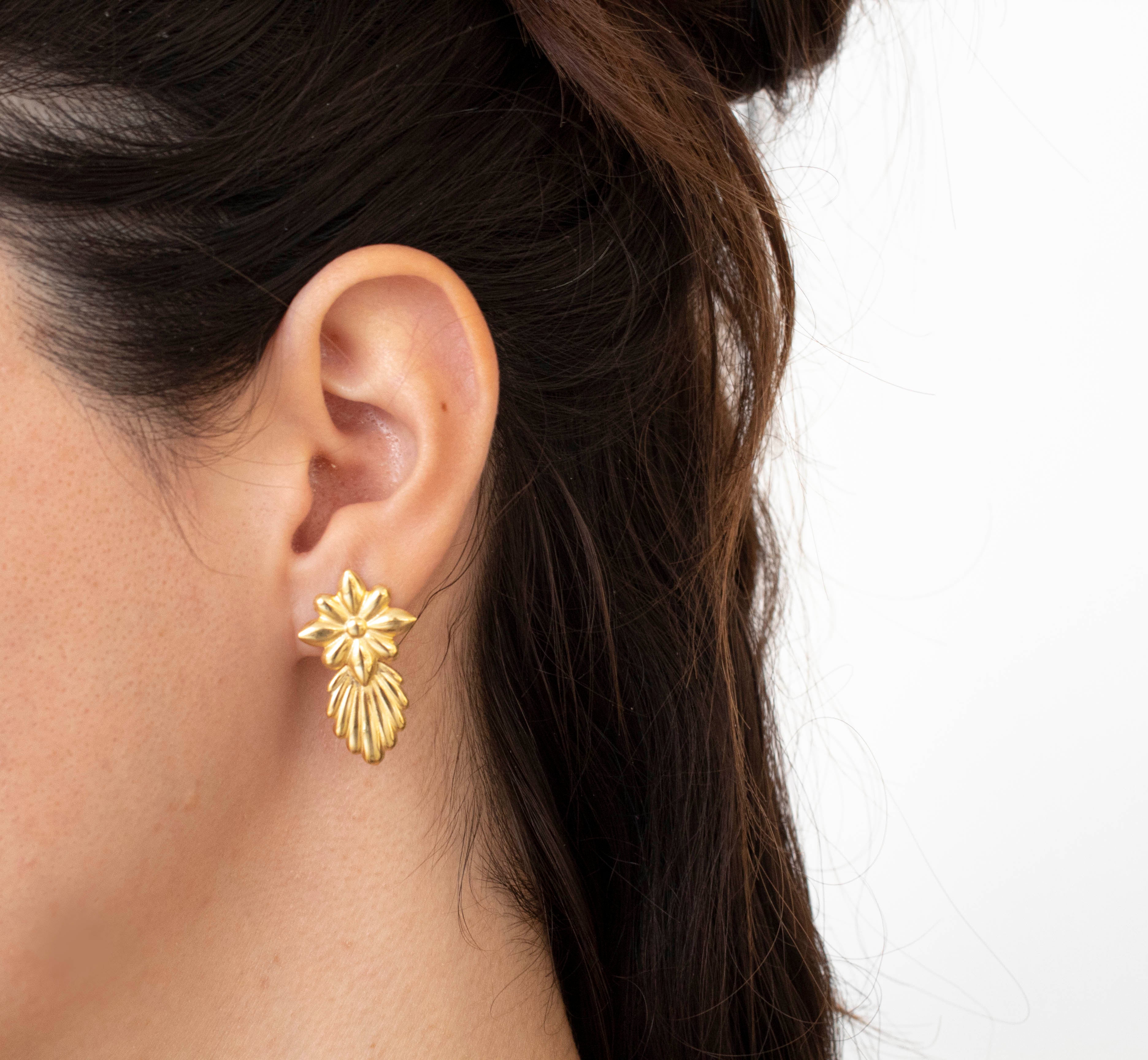 Butterfly  Flower Earrings