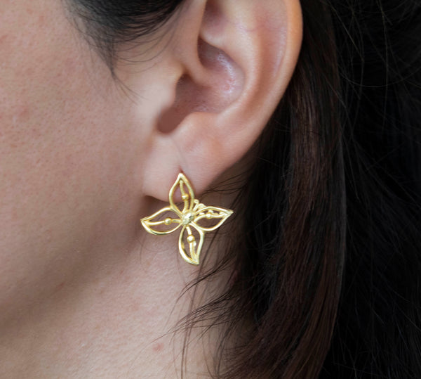 Butterfly Edgy Stud Earrings